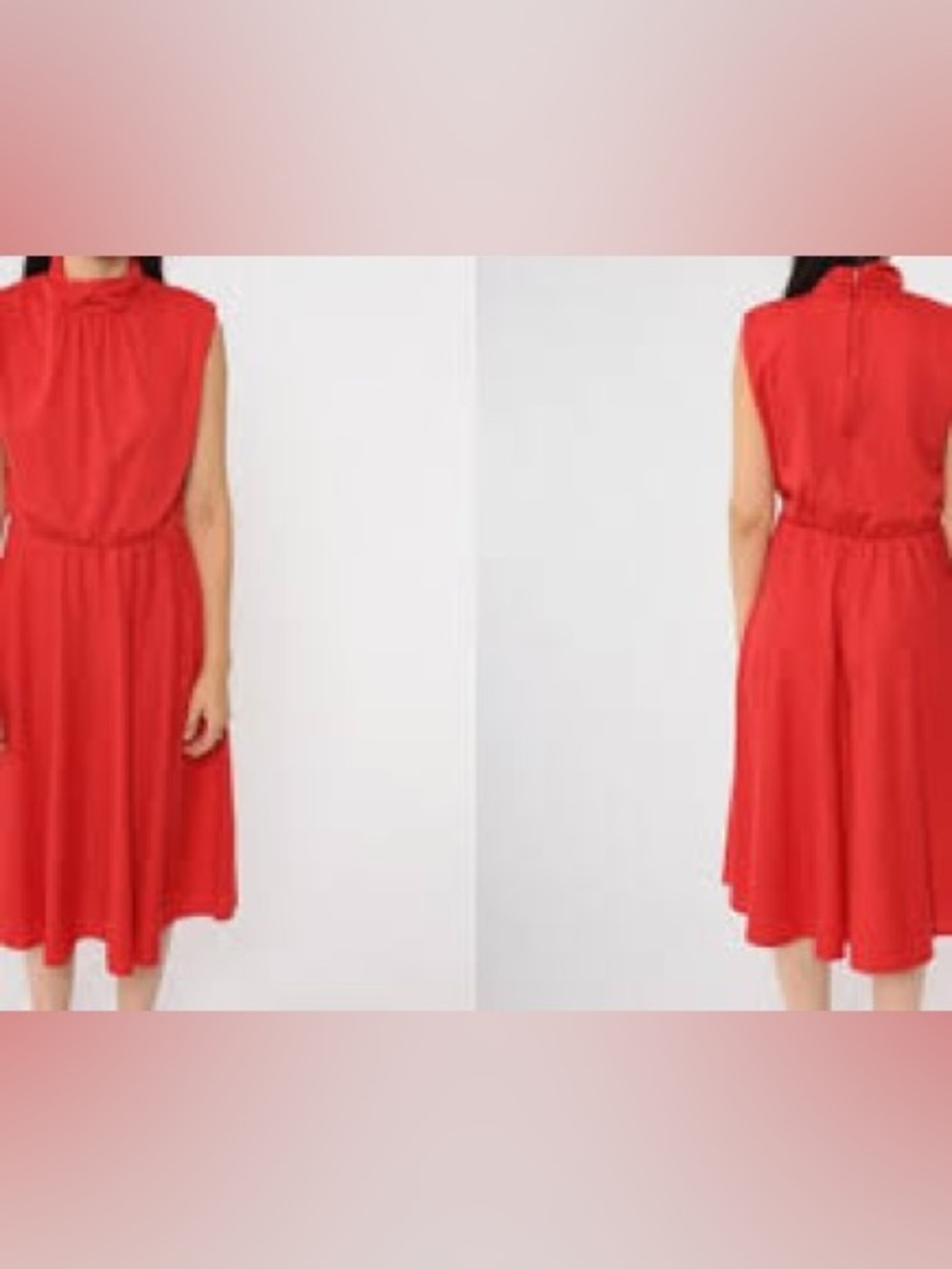 Reitmans Vibrant Red Sleeveless Midi Dress